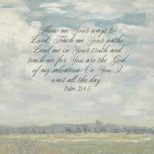 Monet Framed Print | Poppy Field Painting | Psalm 25 Christian Wall Art | N99