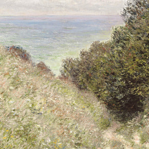Claude Monet Painting | Road at La Cavée Pourville 1882 | Gold Framed Wildflower Wall Art | N78