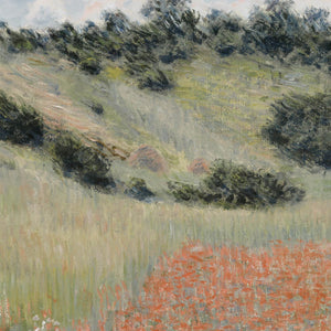 Monet Poppies | Giverny Countryside Wall Art | Large Ornate Gold Framed Canvas Print | N202