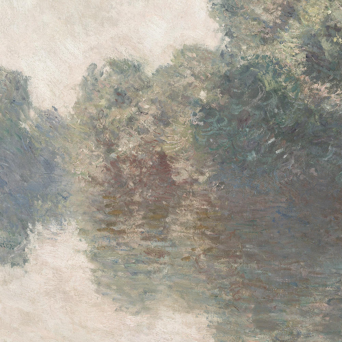 Monet Canvas Print | The Seine at Giverny Framed Wall Art | Impressionist River Landscape | N53