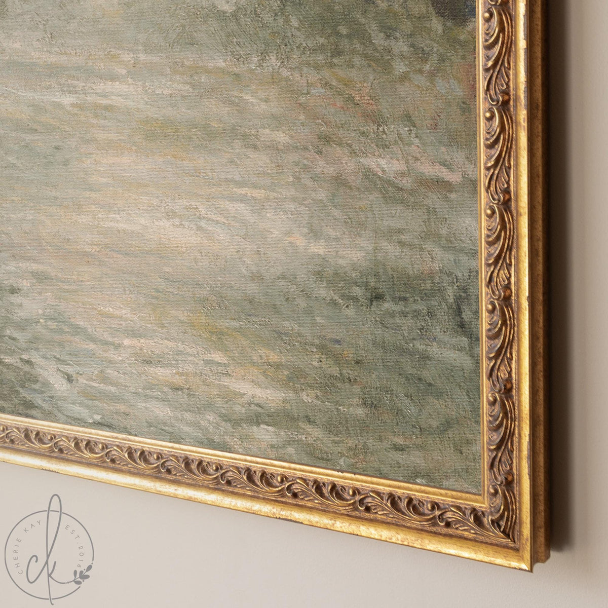 Morning on the Seine Monet | Gold Framed Impressionist Print | Willow Tree Wall Art | N130