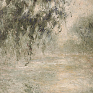 Morning on the Seine Monet | Gold Framed Impressionist Print | Willow Tree Wall Art | N130