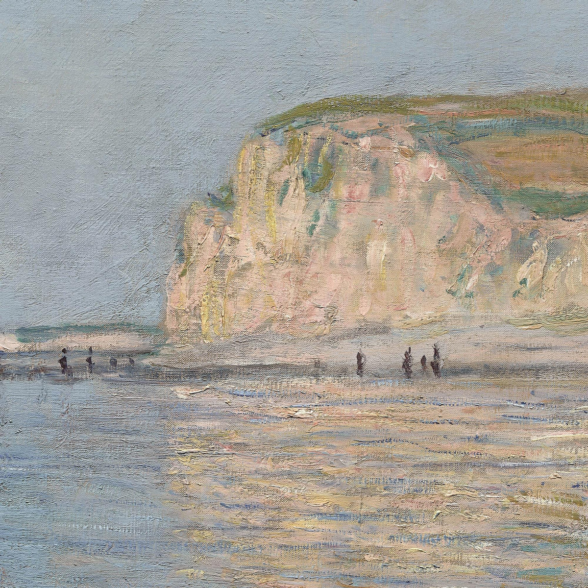 Coastal Wall Hanging | Blue Canvas Banner | Claude Monet Beach Tapestry | T139