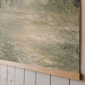 Monet River Painting Canvas Banner | Morning on the Seine | Large Willow Wall Tapestry | T141