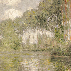 Poplars on the Epte | Claude Monet Canvas Banner | Large Impressionist Wall Tapestry | T142
