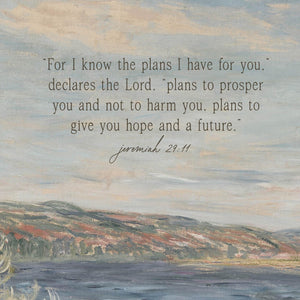 Jeremiah 29:11 Wall Art | Scripture Canvas Banner | Claude Monet Landscape | T146