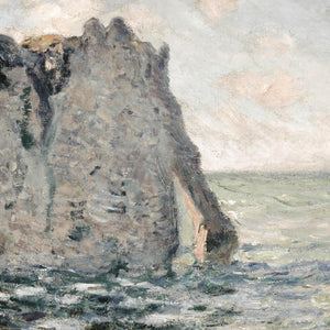 Monet Ocean Painting | Coastal Wall Art | Framed Canvas Print | Cliff Aval Étretat | N212
