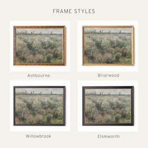 Monet Landscape Painting | Banks of the Seine Vétheuil | Gold Framed Wall Art for Living Room | N8