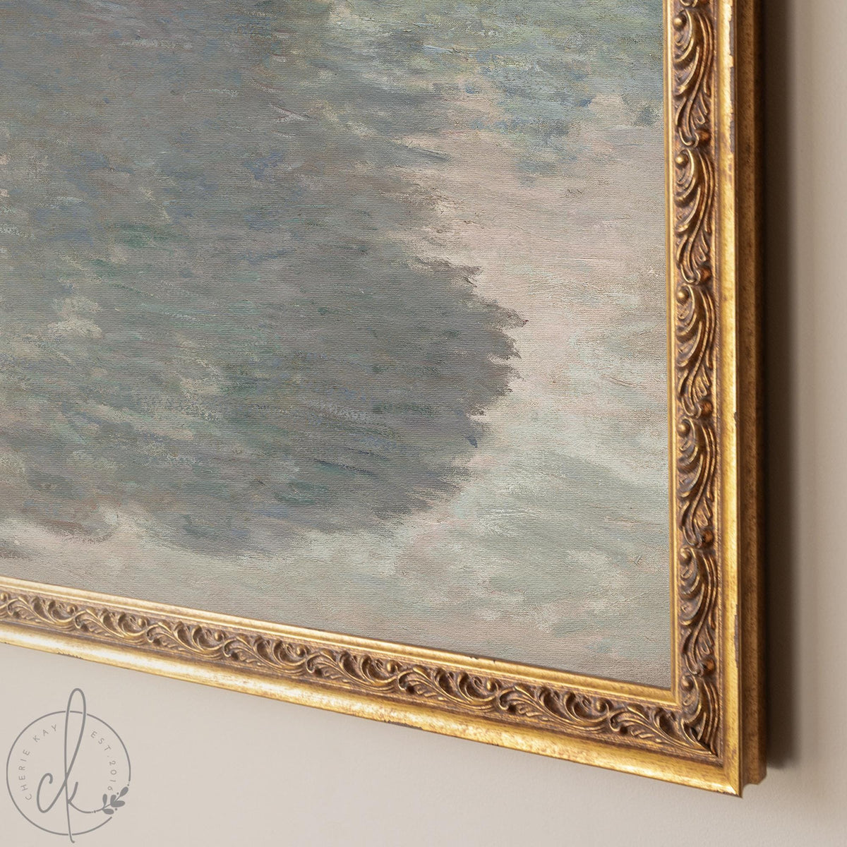 Monet Canvas Print | The Seine at Giverny Framed Wall Art | Impressionist River Landscape | N53