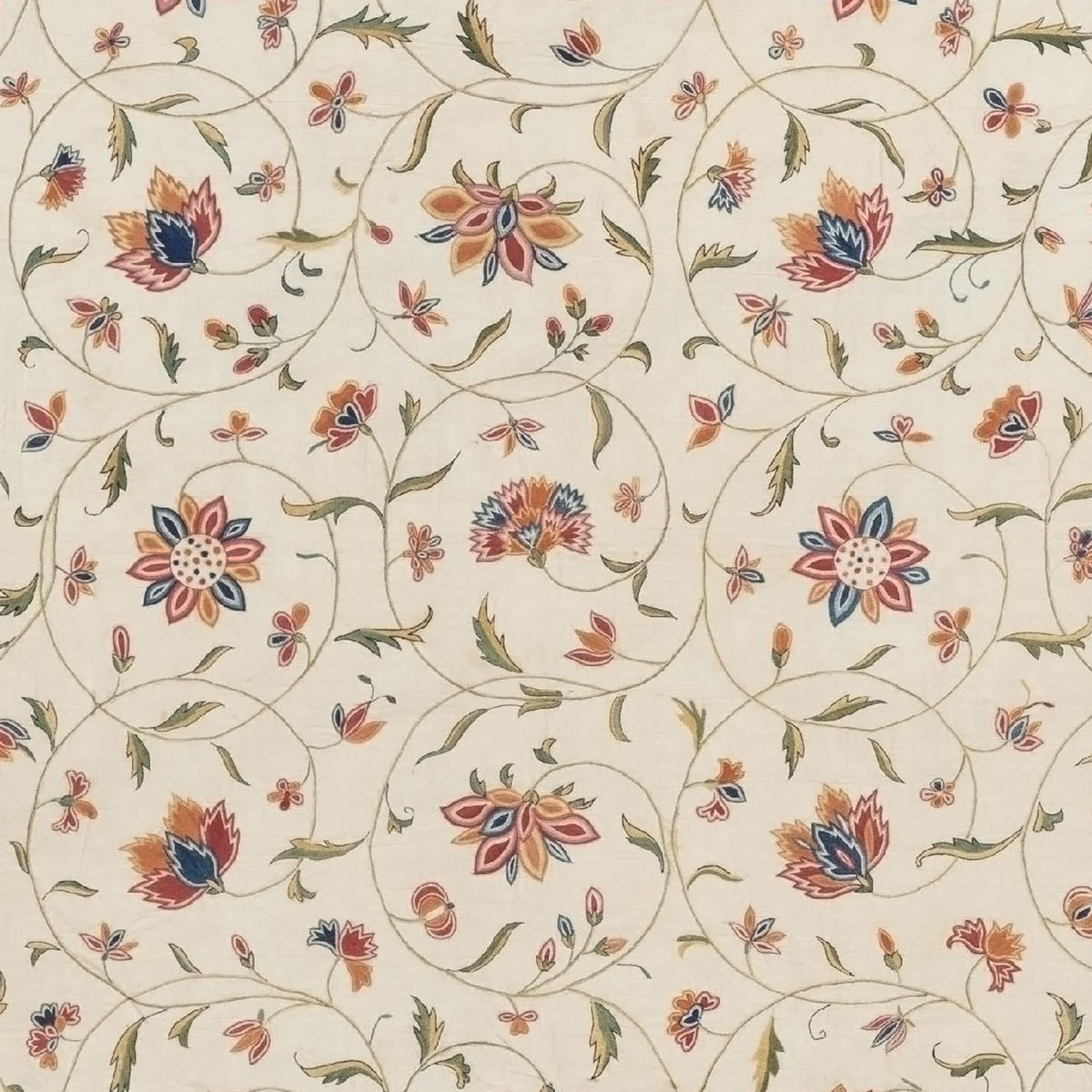 Floral Tapestry Wall Hanging | Large Vintage Botanical Canvas | Boho Terracotta Bedroom Art | T154
