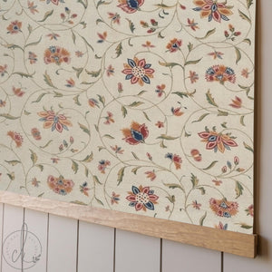 Floral Tapestry Wall Hanging | Large Vintage Botanical Canvas | Boho Terracotta Bedroom Art | T154