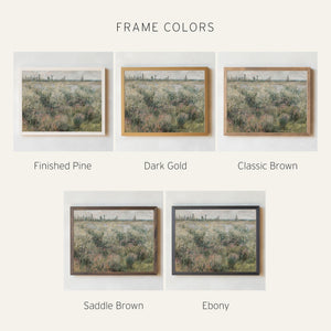 Framed Landscape Art | Claude Monet Banks of the Seine Canvas Print | Vintage Meadow Wall Decor | N8