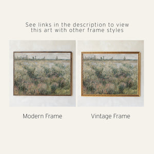 Sage Green Wall Art | Large Canvas Banner | Claude Monet Landscape Tapestry | T143
