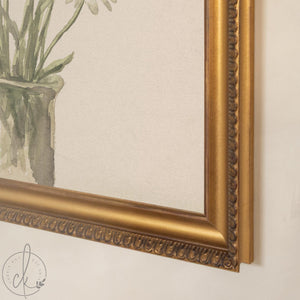 Daisy Wall Decor | Watercolor Flower Painting | Gold Framed Floral Still Life | N218