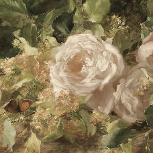 Rose Still Life Wall Art | Moody Vintage Floral Canvas Print | Framed Dining Room Decor | N126