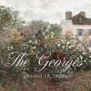 Wedding Welcome Sign Personalized with Last Name & Date | Monet Garden Canvas, Ornate Gold Frame | Reception Easel Decor | N151
