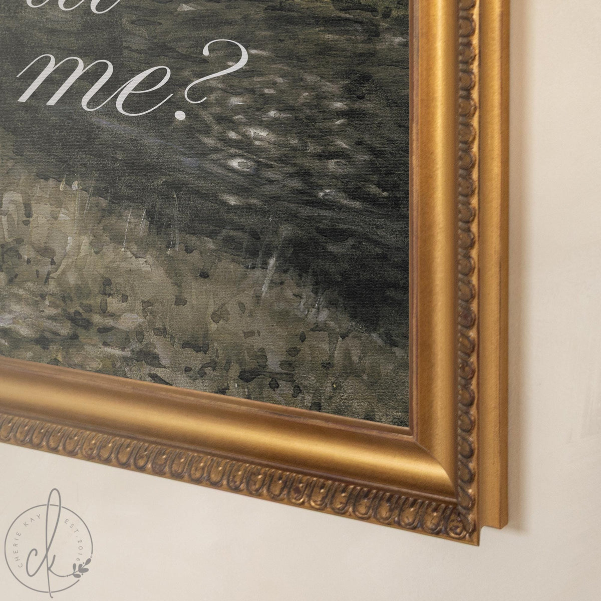 Will You Marry Me Sign | Personalized Gold Frame Landscape Canvas | Marriage Proposal Decor and Keepsake | N160