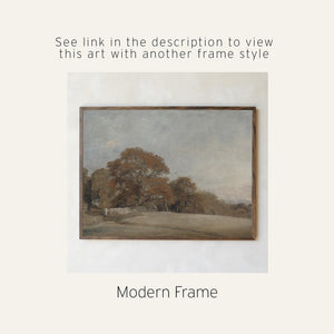 Vintage Fall Art | Autumn Wall Decor Framed Canvas in Ornate Gold Frame | Fall Tree Painting for the Living Room | N228