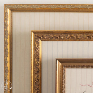 Girl Nursery Decor | Personalized Name Sign with Bow | Embroidered Ornate Gold Frame