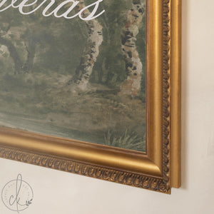 Family Established Sign | Personalized Last Name Wall Decor in Gold Frame | N122