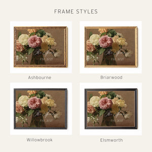 Wedding Signs | Personalized Vintage Rose Canvas | Ornate Gold Frame | N250