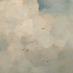 Cloud Artwork | Large Vintage Sky Canvas Print | Ornate Gold Frame | N254