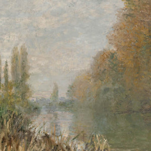 Monet Artwork | Autumn River at Argenteuil | Ornate Gold Framed Canvas Print | N120
