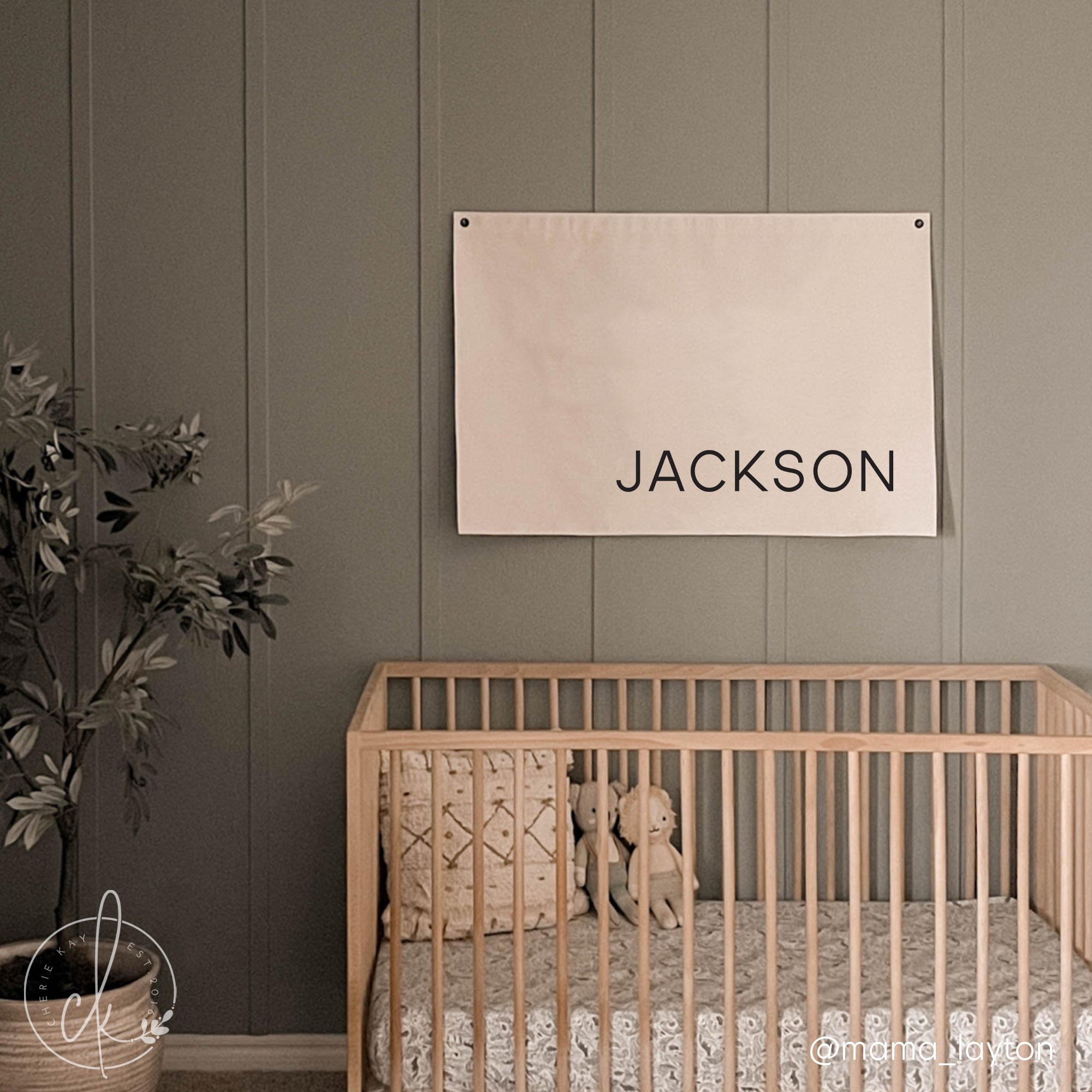 custom baby name canvas flag
