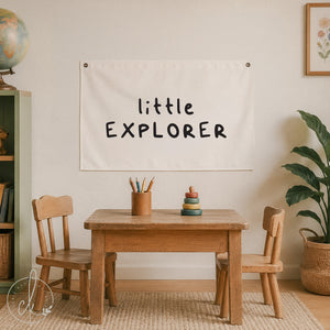 Little Explorer Kids Room Sign | Adventure Themed Nursery | 34