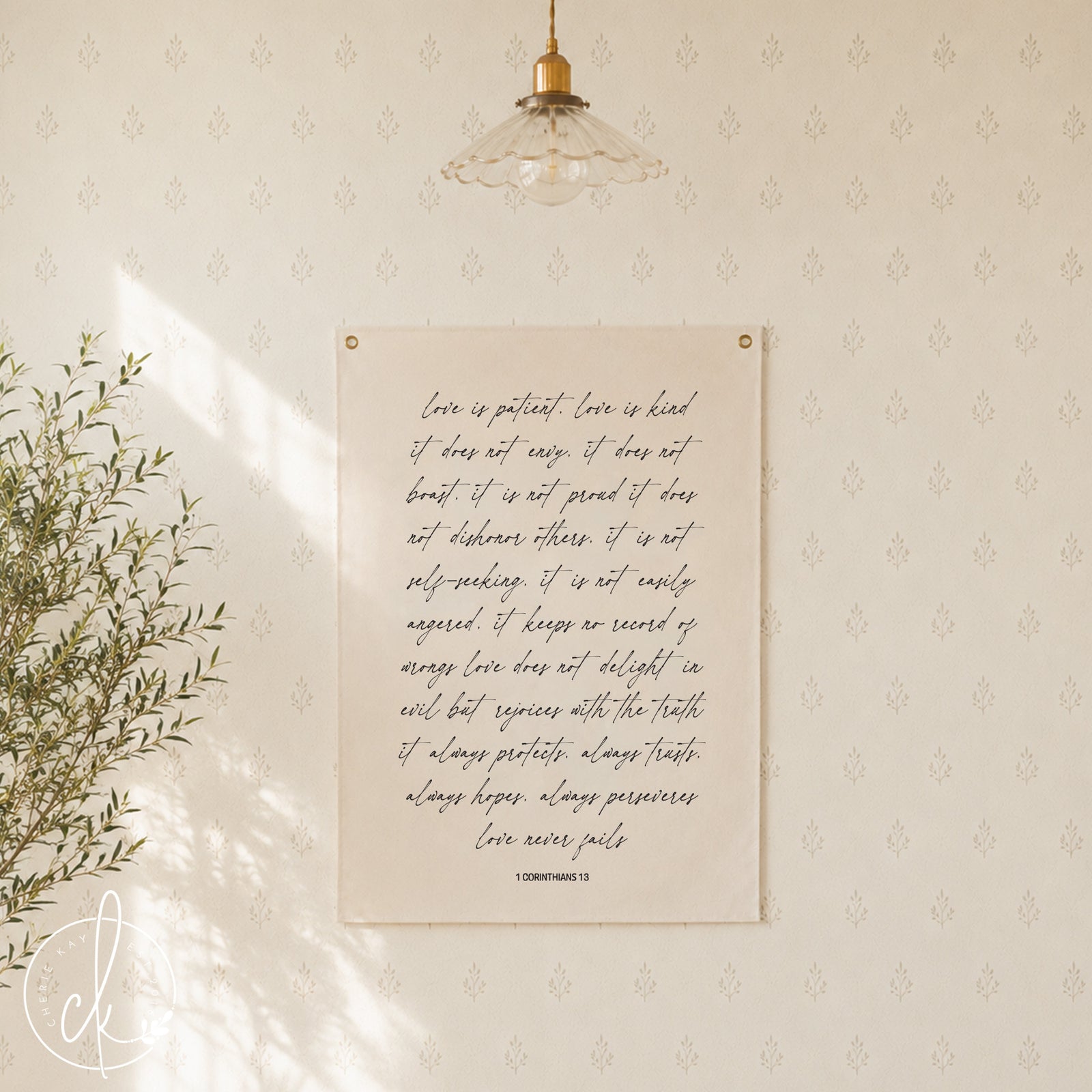 1 corinthians 13 canvas banner