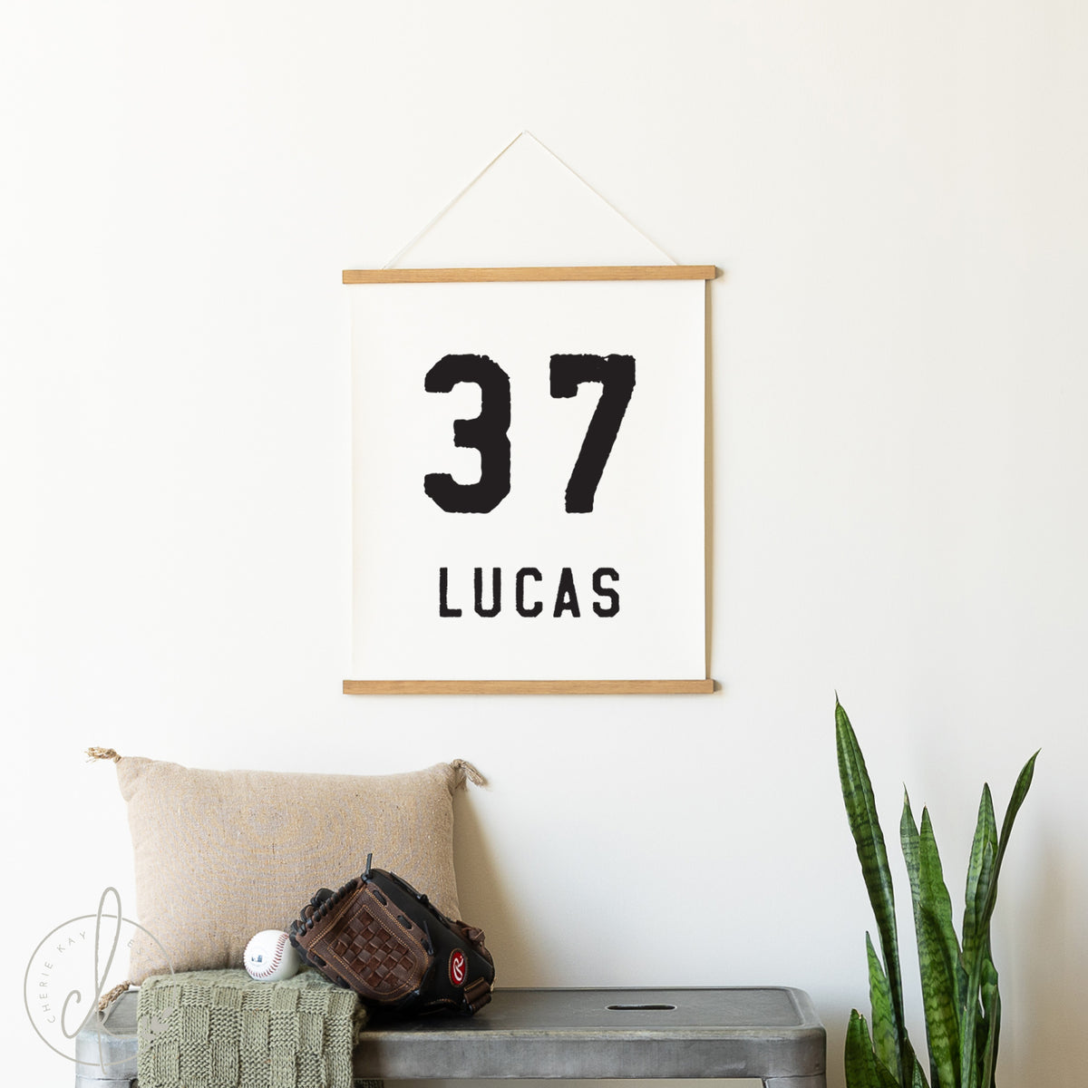 Custom Name Sports Jersey Wall Art | Lucas | 46