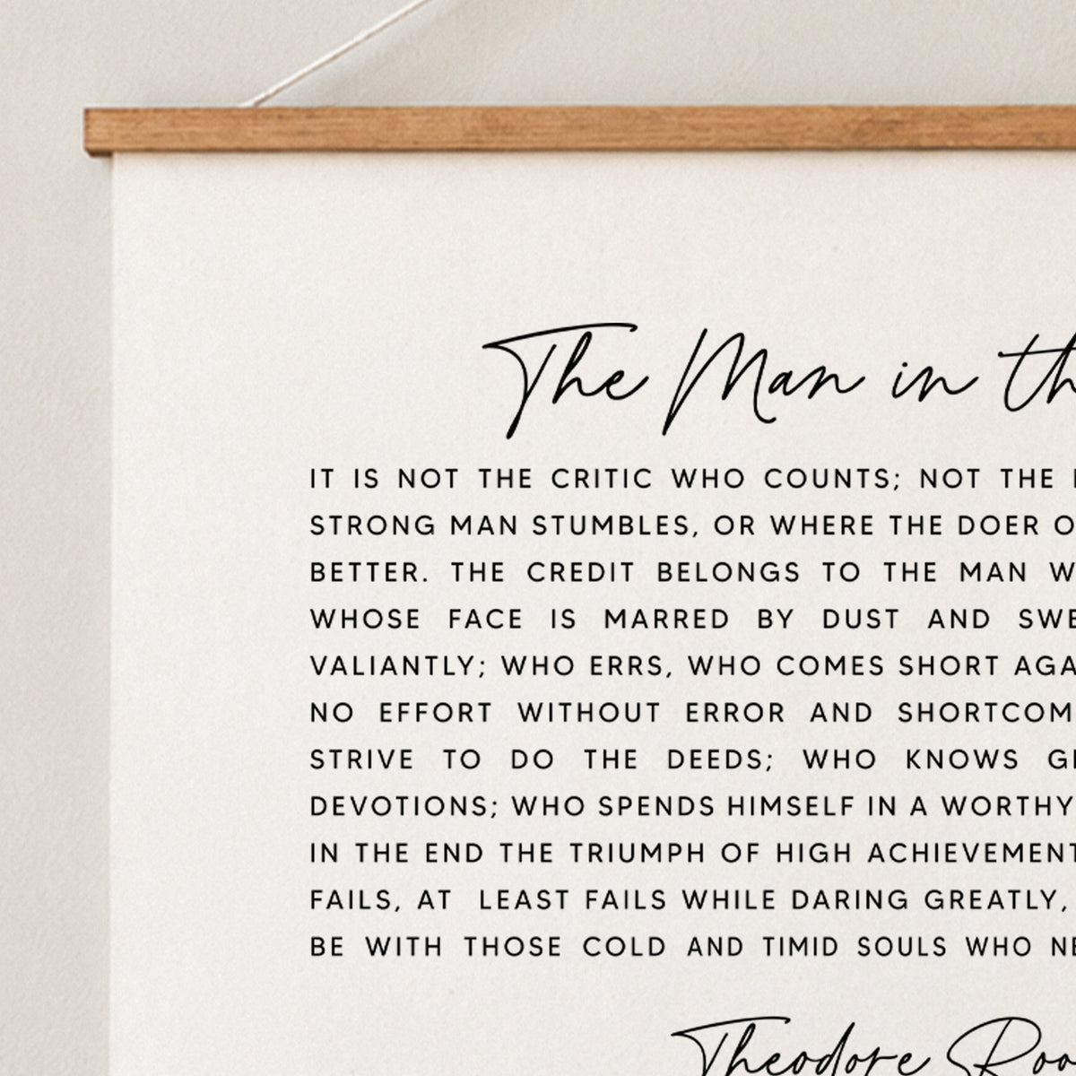 The Man In The Arena
