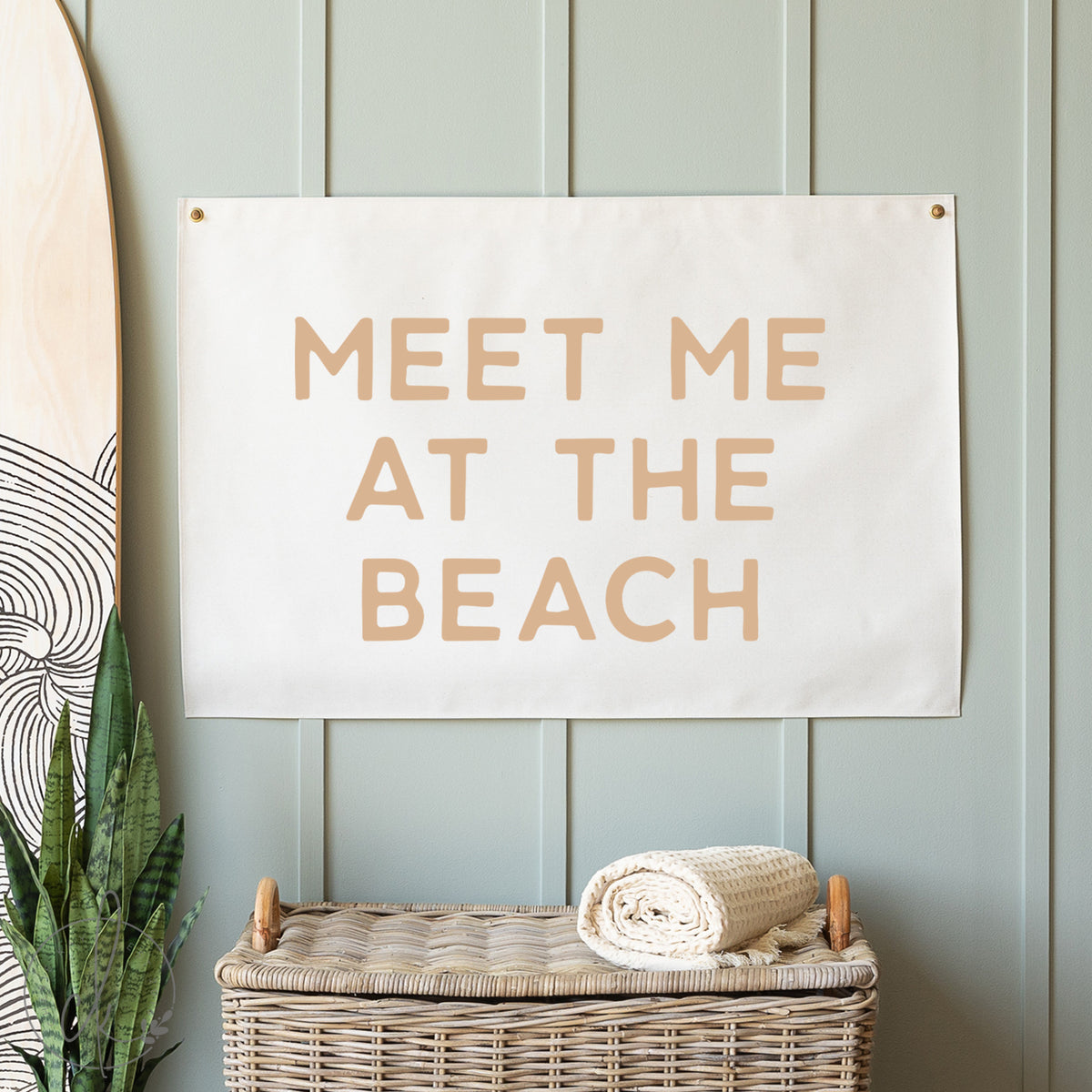 Meet Me at the Beach Canvas Sign | Beach House Wall Decor | 53