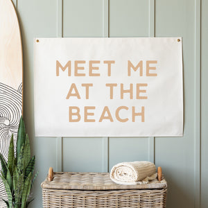 Meet Me at the Beach Canvas Sign | Beach House Wall Decor | 53
