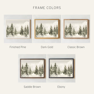 Christmas Tree Wall Art | Snowy Pine Tree Painting | Entryway Christmas Wall Decor | N103
