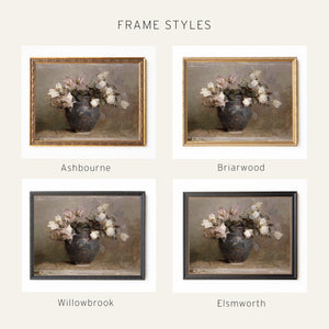 Framed Vintage Botanical Art Print | Antique Floral Print | N104