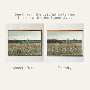 Large Framed Botanical Wall Art | Vintage Landscape Painting | N117