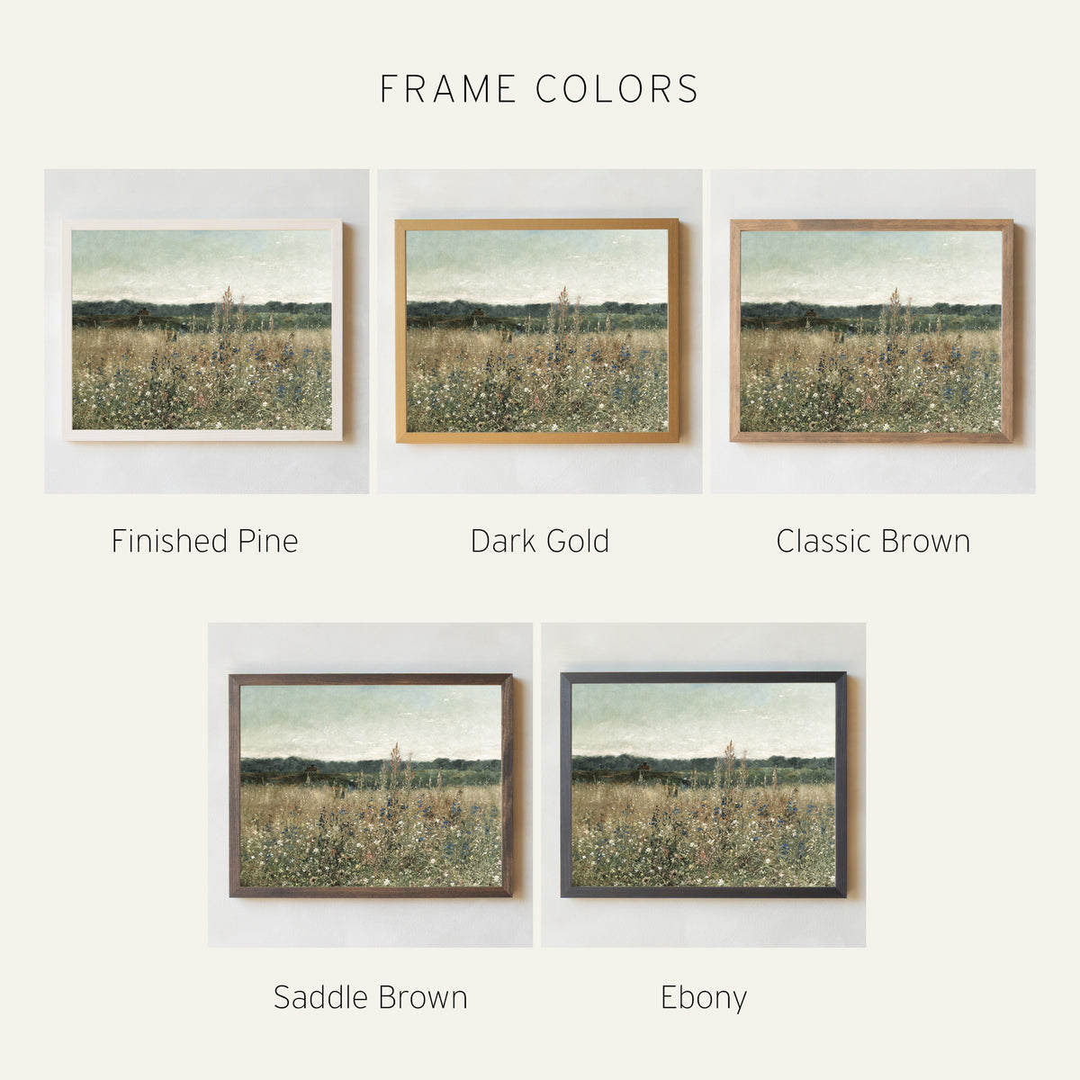 Wildflower Wall Art | Meadow Field Print | N117