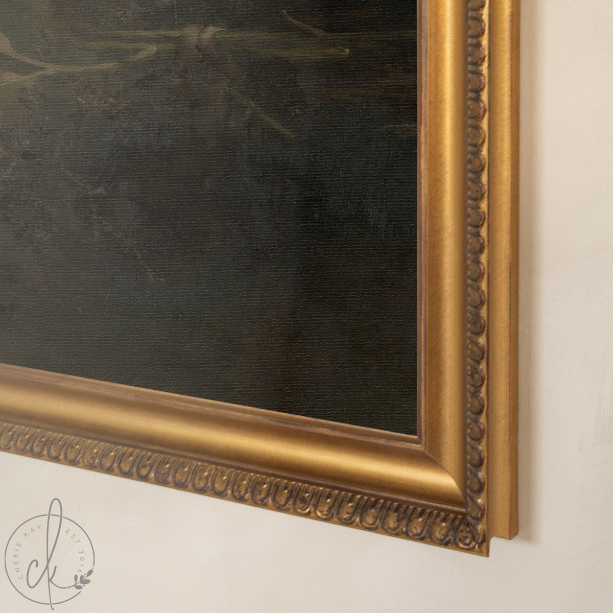 Moody Floral Wall Art | Framed Vintage Peony Painting | N121