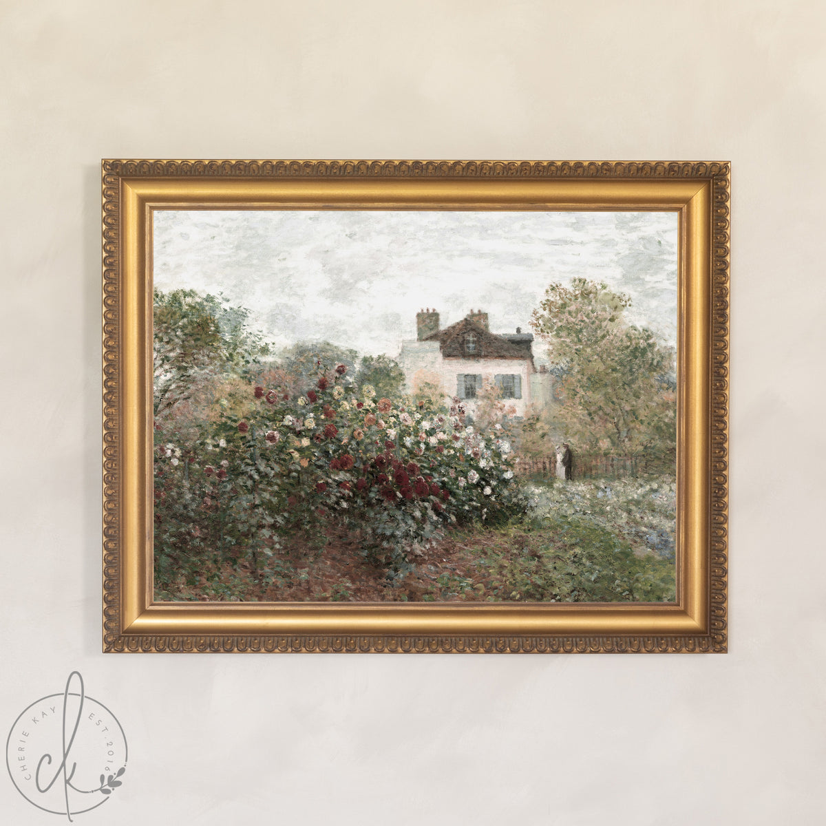 Vintage Art Oil Painting | Claude Monet Floral Print | N131
