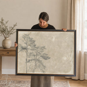 Large Tree Painting | Vintage Landscape Drawing | N14