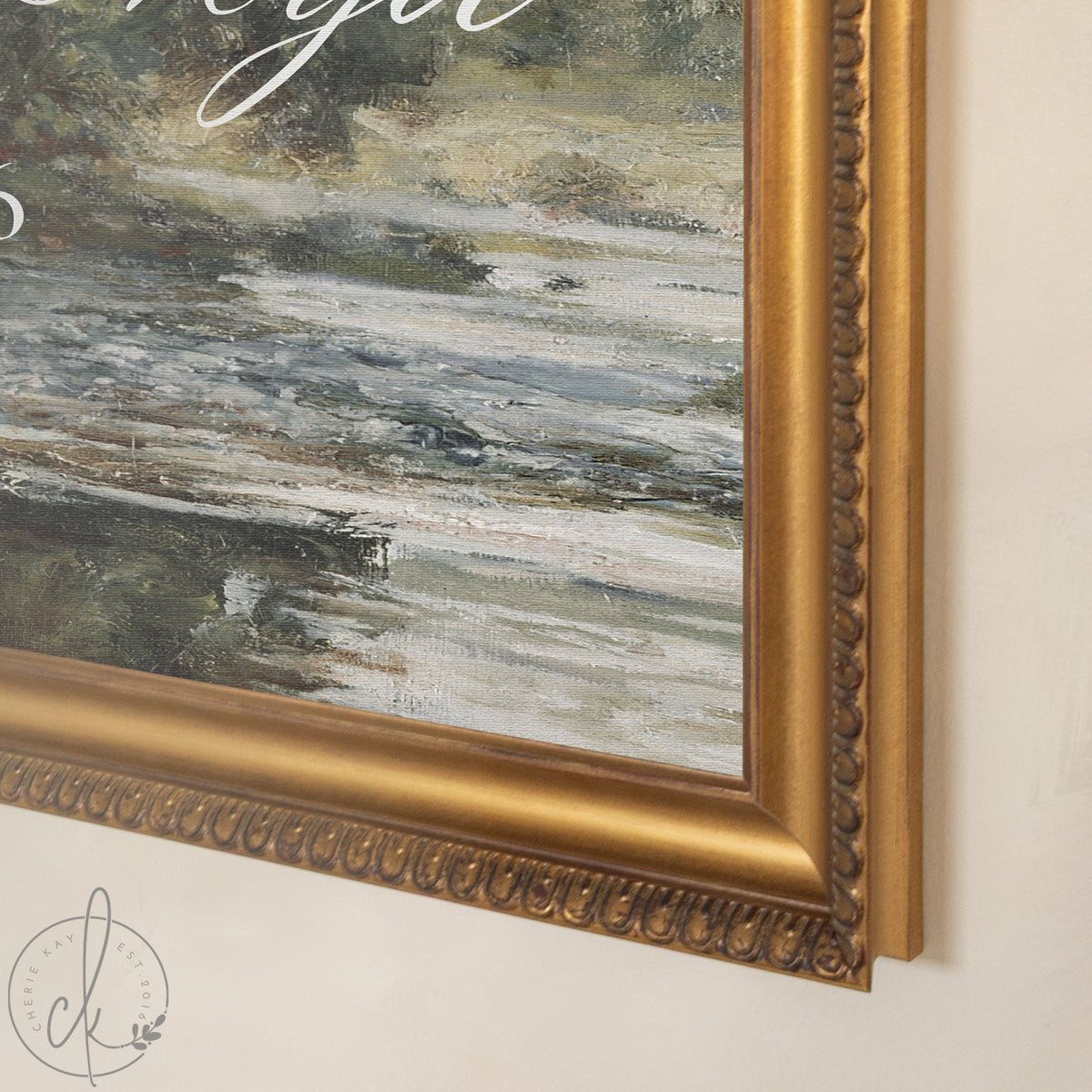 Personalized Last Name Sign | Vintage Landscape Framed Canvas | Wedding Gift for Couple | N150