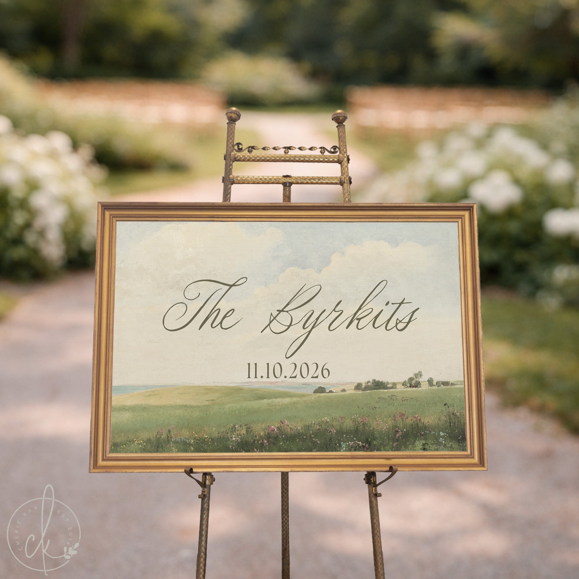 Wedding Welcome Sign | Vintage Personalized Canvas