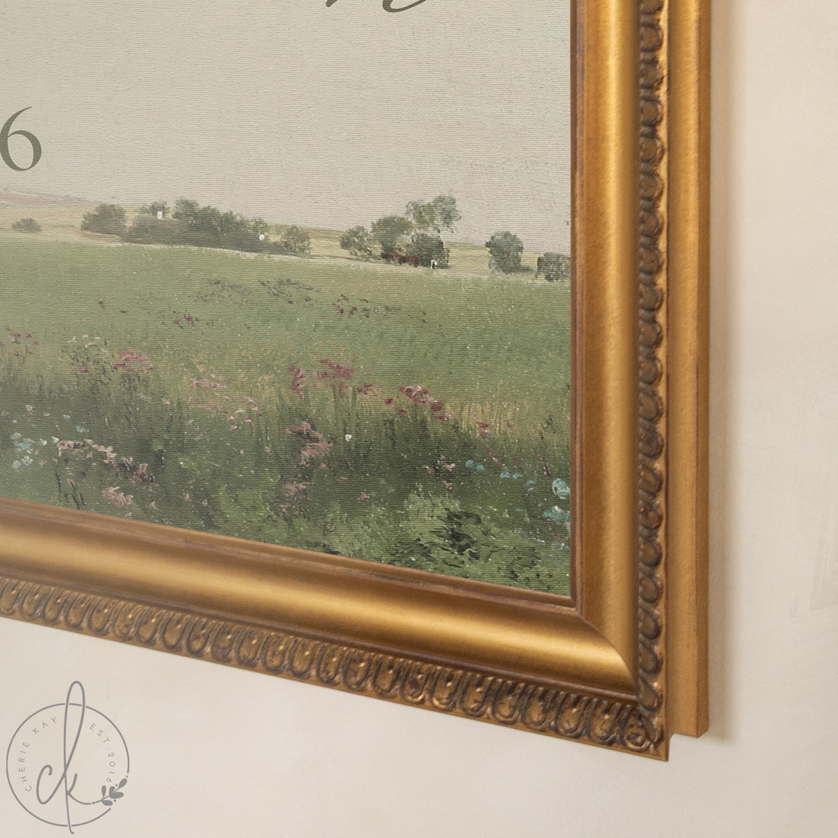 Wedding Welcome Sign | Vintage Landscape Canvas | Personalized Last Name & Date | N152