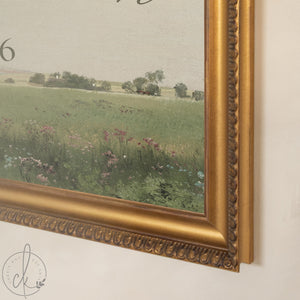 Wedding Welcome Sign | Vintage Landscape Canvas | Personalized Last Name & Date | N152