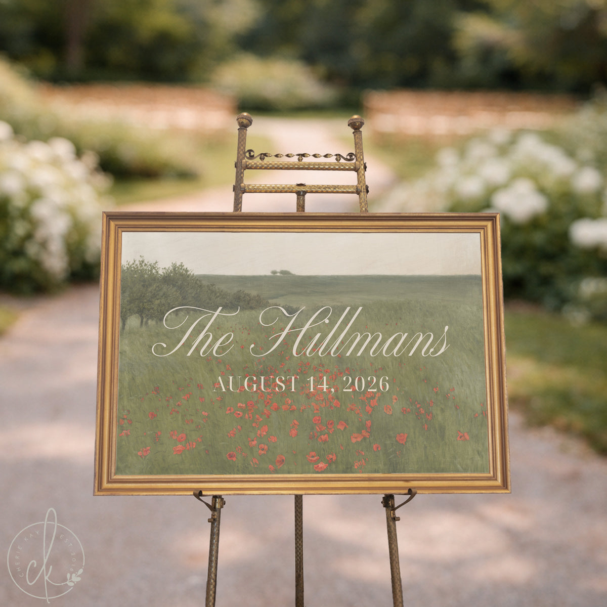 Custom Wedding Sign | Vintage Landscape Canvas Print | Personalized Wedding Gift for Couple | N155