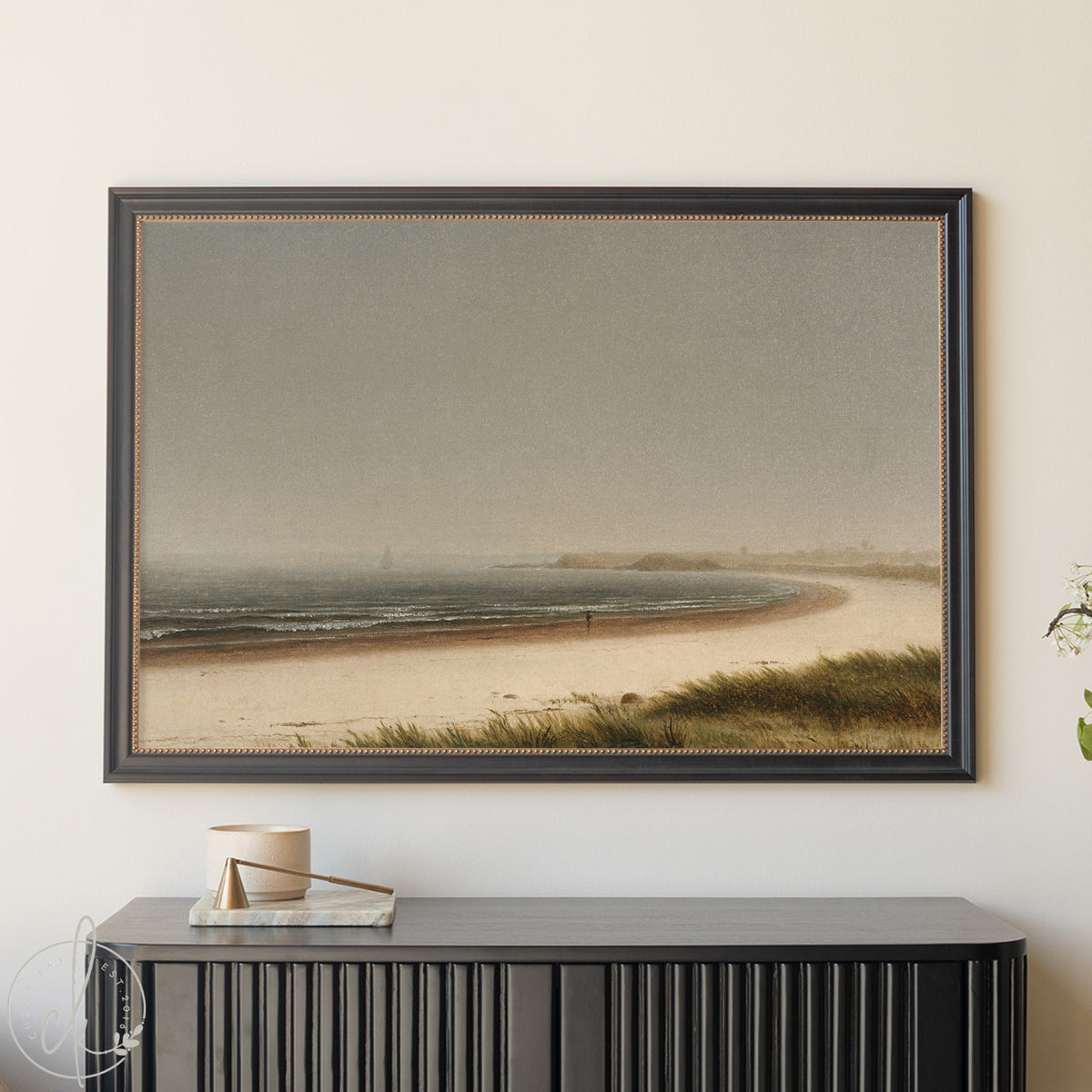 Beach Landscape Wall Art | Framed Coastal Painting | N17