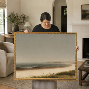 Beach Landscape Wall Art | Framed Coastal Painting | N17
