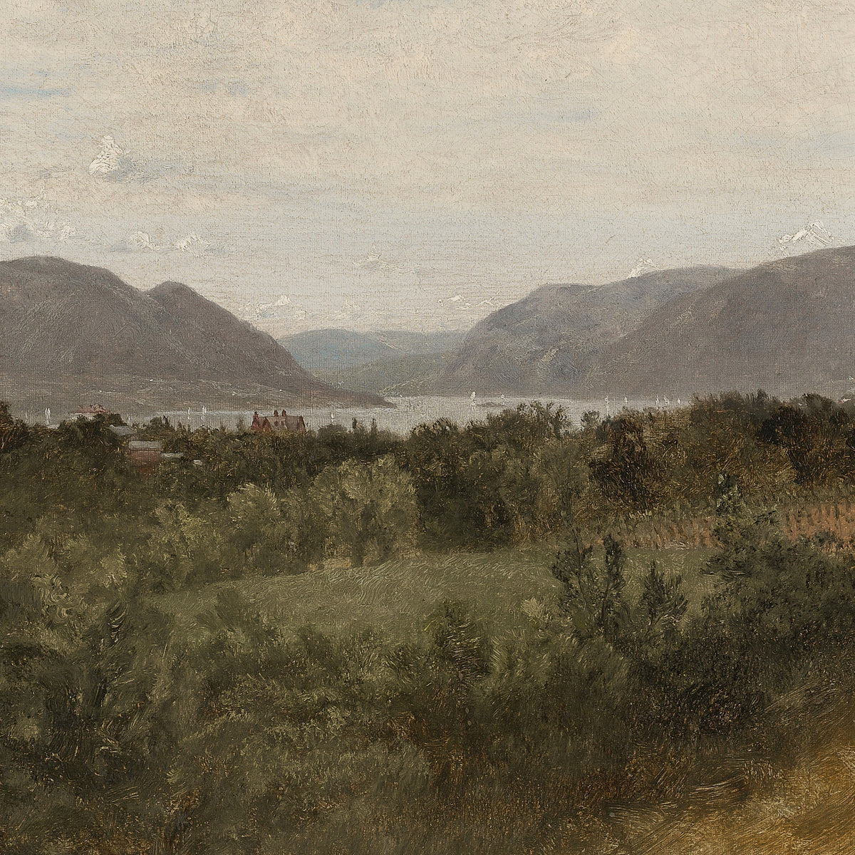 Vintage Mountain Landscape Painting | T18