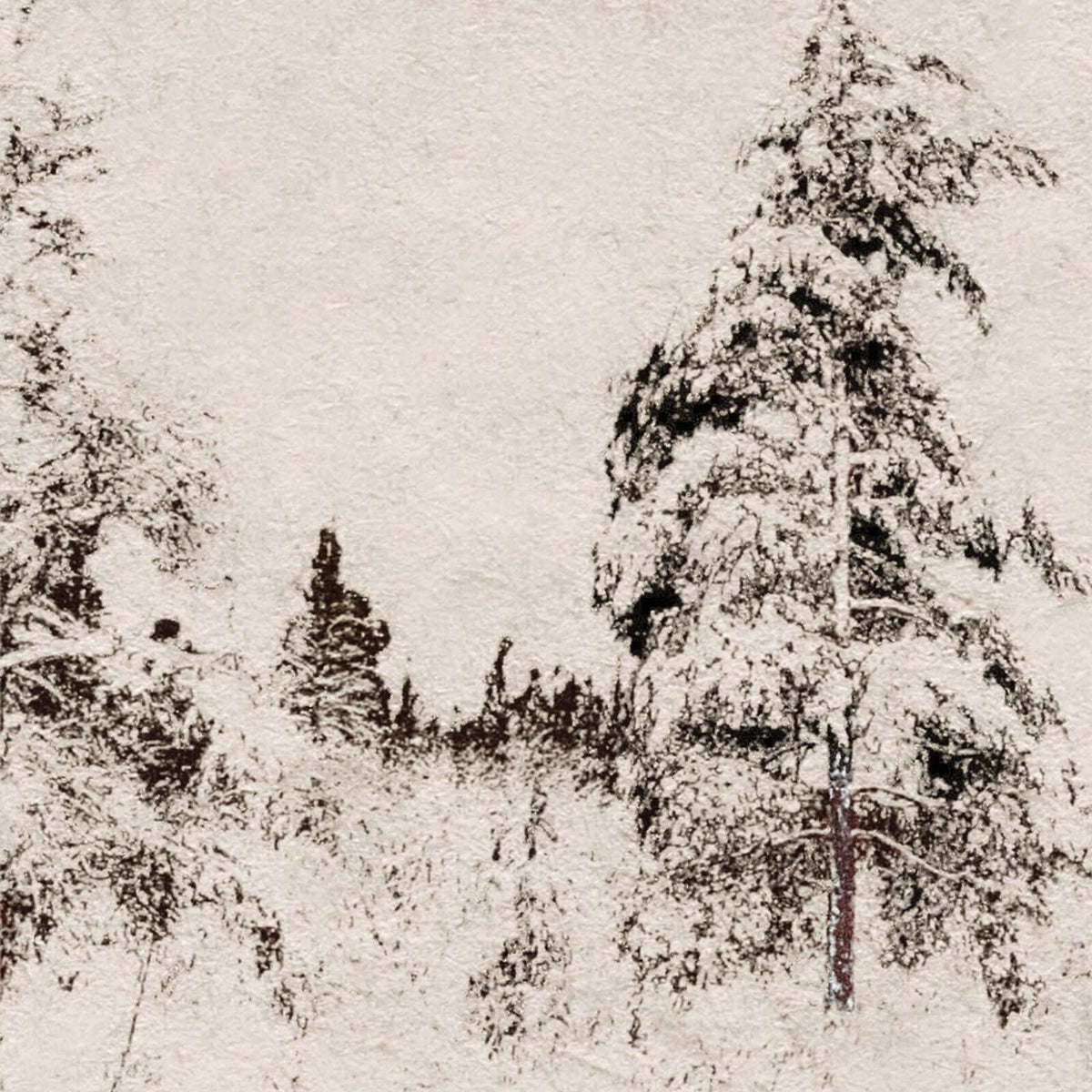 Winter Wall Art | Framed Snowy Landscape | Gold Frame Holiday Decor | N222